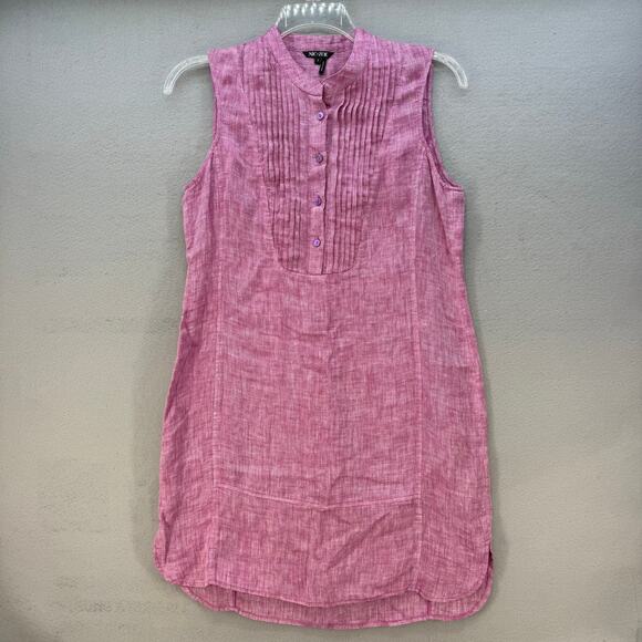 NIC+ZOE Dresses & Skirts - Nic + Zoe Tank Dress Women's S Pink 100% Linen Summer Cruise Wear Minimalist